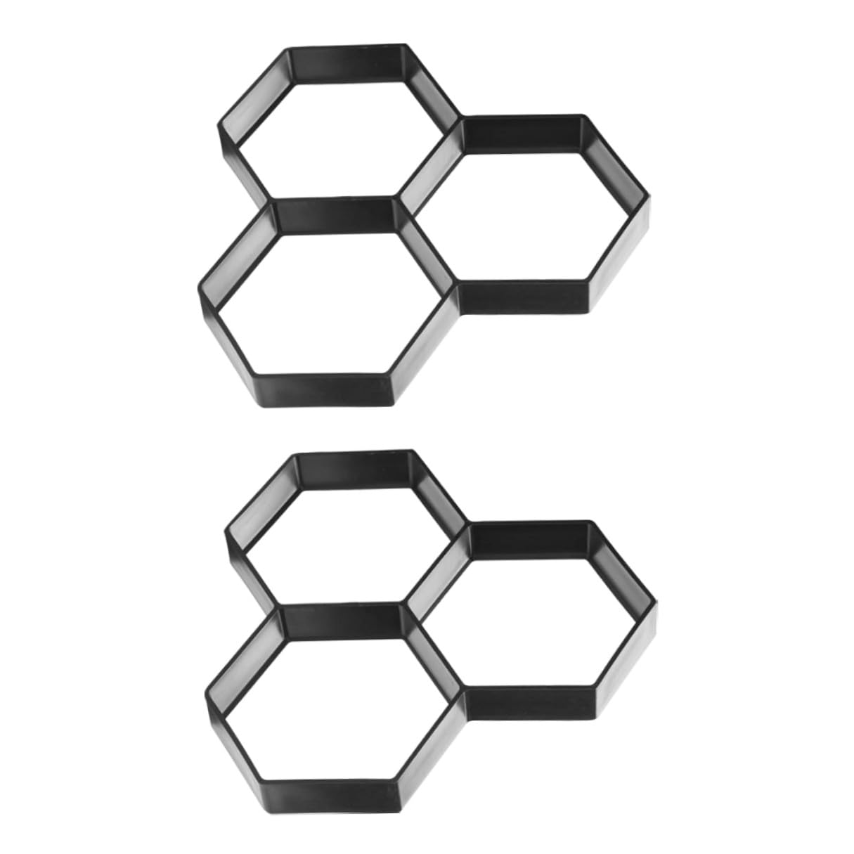 TOYANDONA Molde de Suelo Hexagonal Reutilizable y Fácil de Limpiar de Plástico 2 Piezas para Pavimentación Exterior Adecuado para Jardín