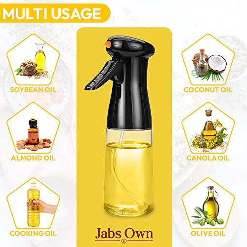 Jabs Own Olive Oil Sprayer For Cooking - 200Ml Refillable Cooking Oil Sprayer Atomizer Mister Spray Bottle For Vinegar & Bbq, Oil Mister Glass Spray Bottles Olive Oil Dispenser Spray #TOP2