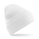 Komfortabel Beechfield Unisex Strick Mütze extra weich (Einheitsgröße) (Weiß) one size,Weiß