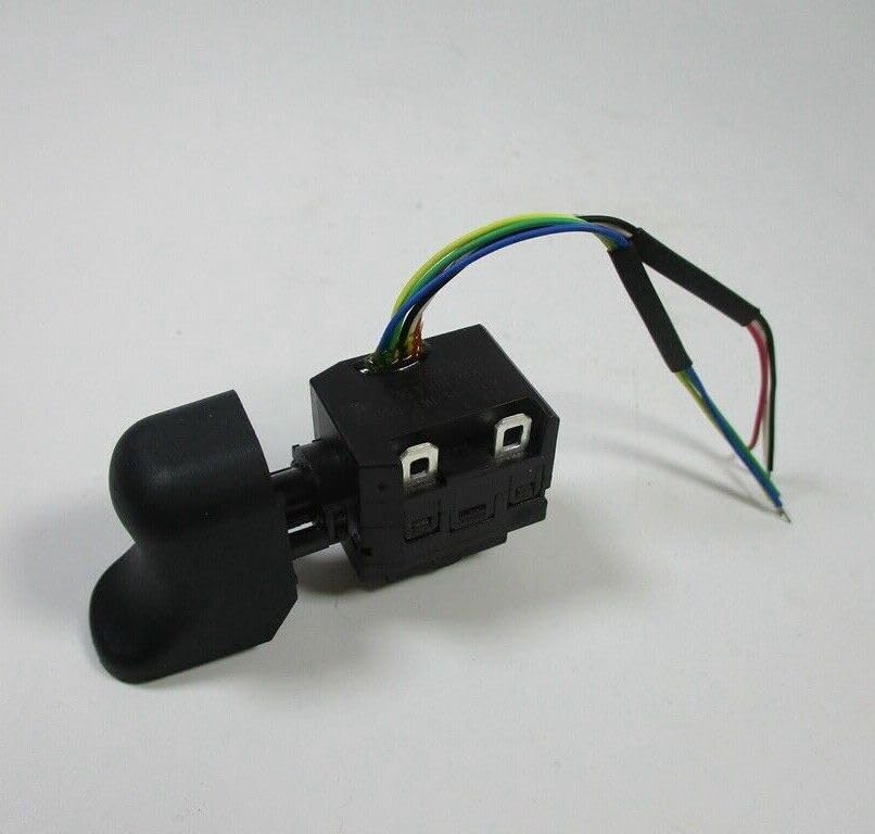 CAUME 24Vdc.15RA Black Hand Drill Switch, Push Button, 1-way, Touch, Molex Connector, Manual Operation, Handlebar Mount