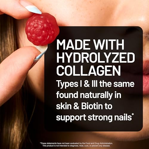 NatureWise Collagen Gummies - Hydrolyzed Collagen Gummies - Type 1 & 3 Peptides for Women + Biotin, Vitamin C, E, & Zinc for Hair Skin and Nails Support - 60 Count[1-Month Supply] - image 7