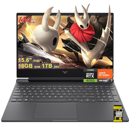 HP Victus 15 Gaming Laptop 15.6" FHD IPS 144Hz AMD Ryzen 7 16GB 1TB SSD RTX 4050 miniatura 1