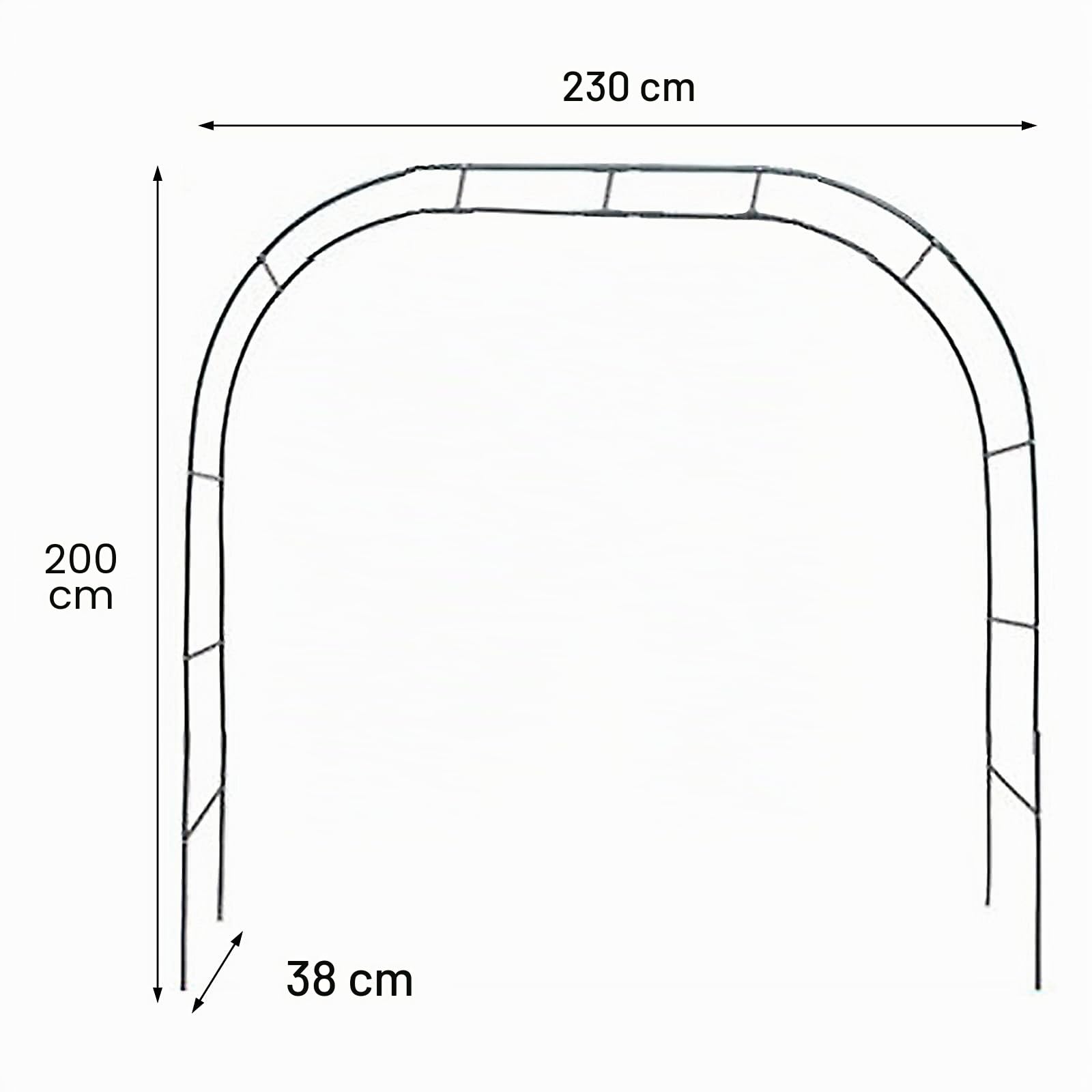 Arco da giardino, grande pergolato in metallo pergolato per matrimonio arco da giardino per varie piante rampicanti o cortile, prato, decorazione per feste di nozze
