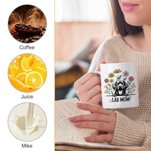 Taza de cerámica Labrador Mom 11 oz miniatura 3