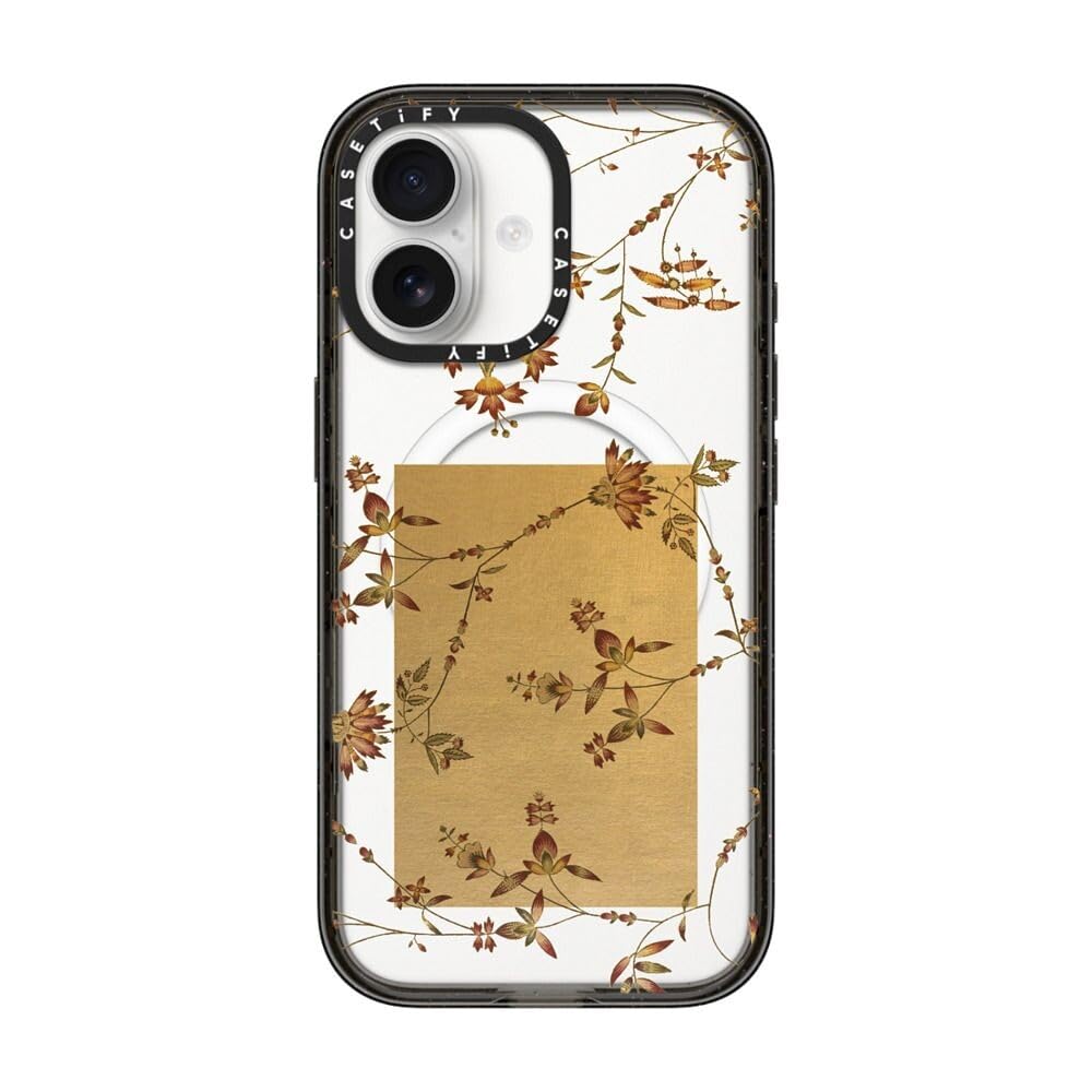 CASETiFY インパクト iPhone 17 ケース [MagSafe対応/薄型 軽量/耐衝撃] - Golden Blooming Hours - クリア ブラック