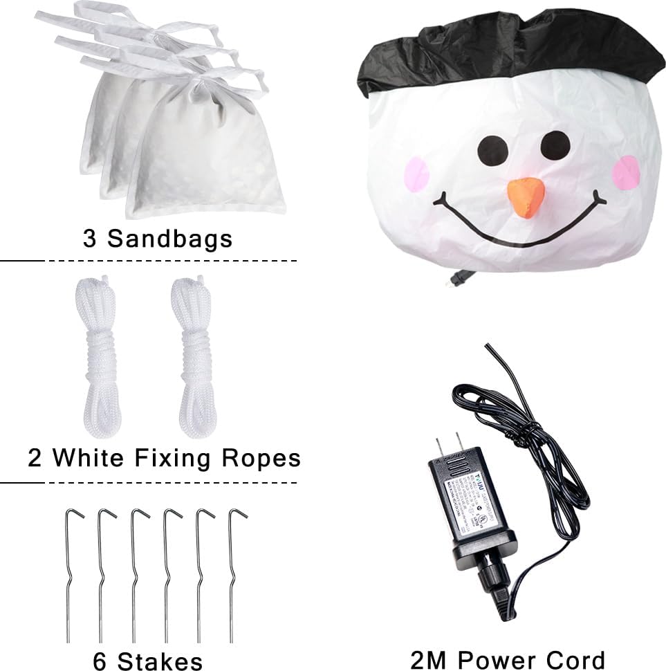 OurWarm 6ft Christmas Inflatables Outdoor Decorations, Blow Up Snowman Penguins Inflatable with Rotating LED Lights for Christmas Indoor Outdoor Yard Garden Decorations - Image 3