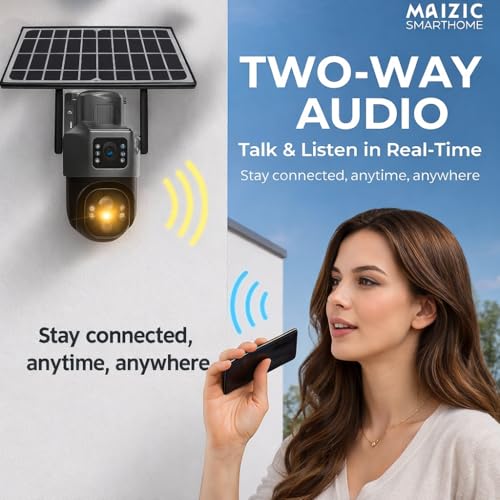Image of Fire turtle Solar Dual Lens 10MP (5MP+5MP) 4G CCTV Camera | Full HD 360 PTZ View, 10Ah Battery, Color Night Vision (N-R0-6)