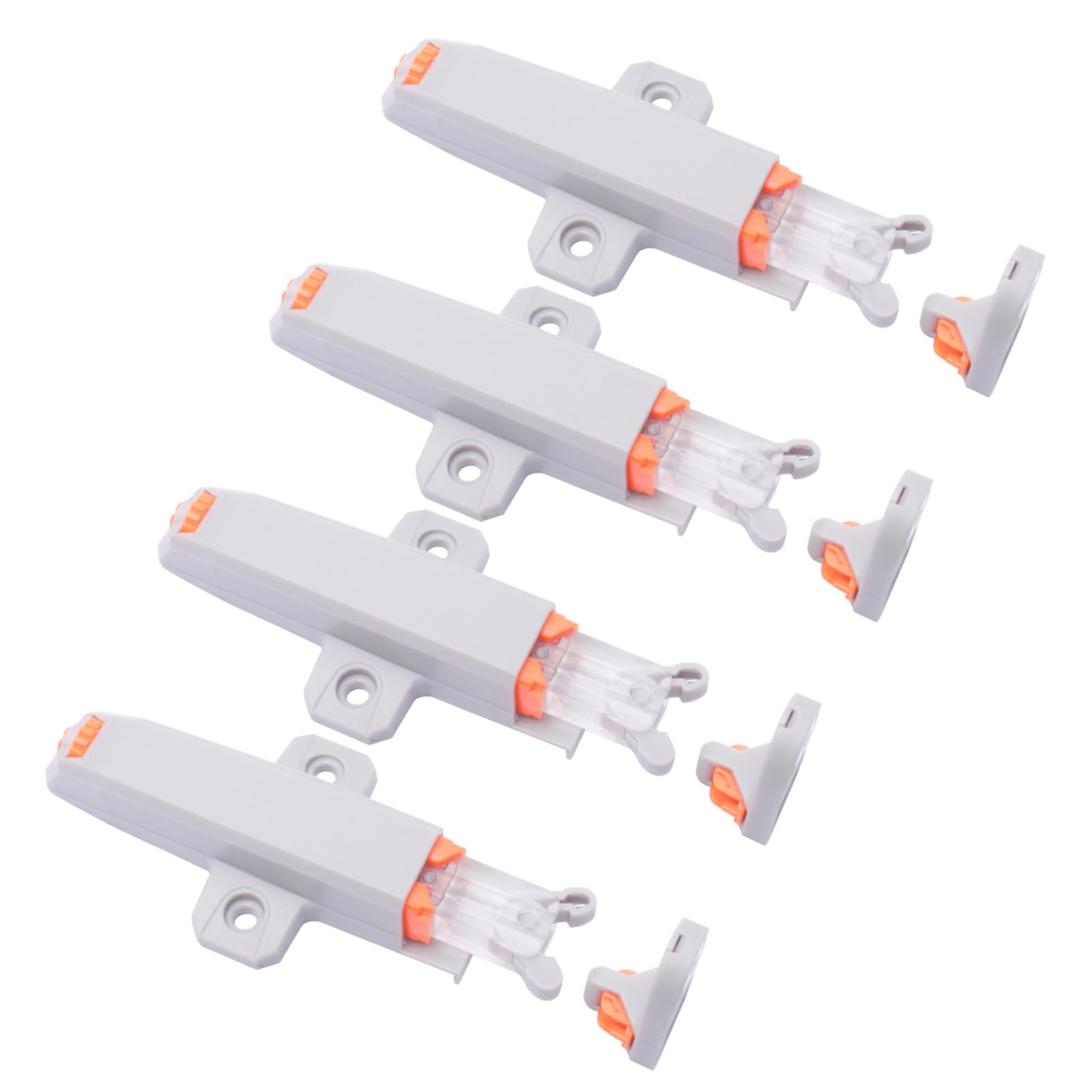 4 Pack Practical Push to Open Latches for Hide Door and Cabinets with Easy Installation Designs Casual Use Push Latches