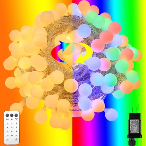 RaThun 116ft Color Changing String Lights, 200 LED Multicolor &
