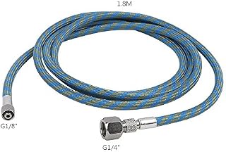Pinkiou Airbrush Hose 6 Foot Nylon Braided Air Brush Hose with Standard 1/8"