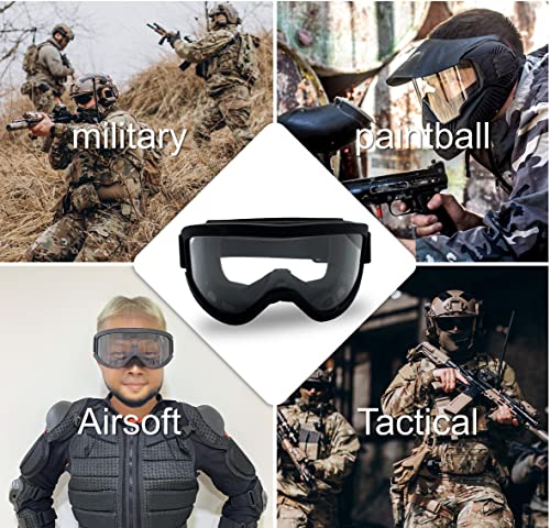 Huntersky Hts Safety Goggles Military Grade For Men And Women Uv Eye Protection For Shooting Tactical And Extreme Sports Ballistic Airsoft Paintball Anti-Fog Clear Lens #TOP4