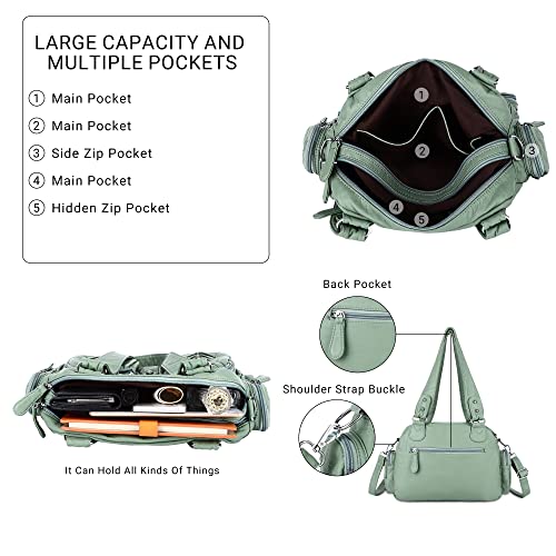 Image of Angel Kiss Small Purse Handbag for Women Crossbody and Shoulder Bags Multipocket Soft Hobo Purses