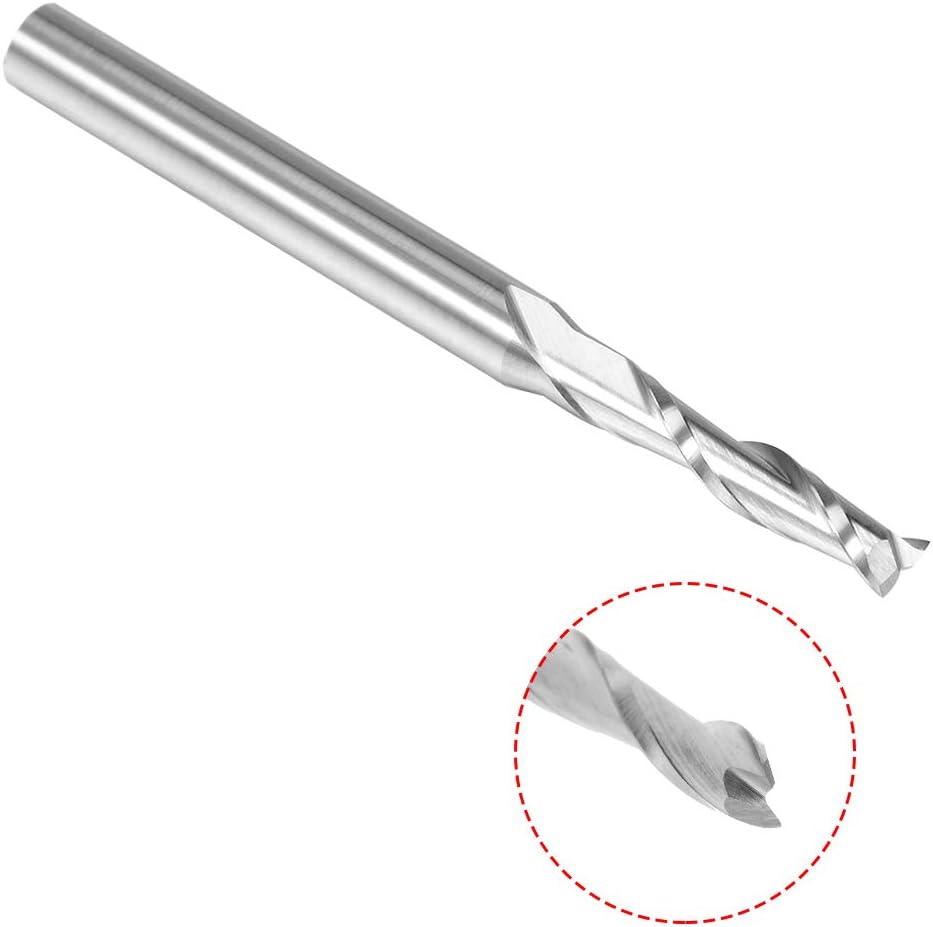 Onе-Dау Sаlе: Uр tо 60% оƒƒ uxcell 1/8 Shank 2.5mm x 12mm Carbide Flat Nose End Mill Cutter CNC Router Bits 2 Flute for Acrylic PVC MDF Hardwood