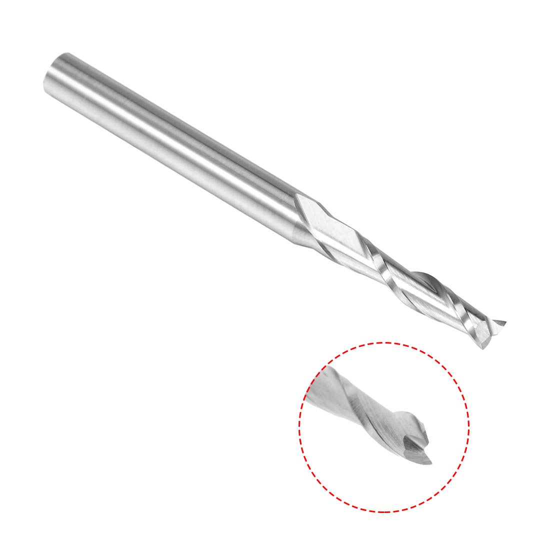 sourcingmap 1/8" Shank 2.5mm x 12mm Carbide End Mill CNC Router Bits 2 Flute Milling Bit for Acrylic PVC MDF Wood - Image 3
