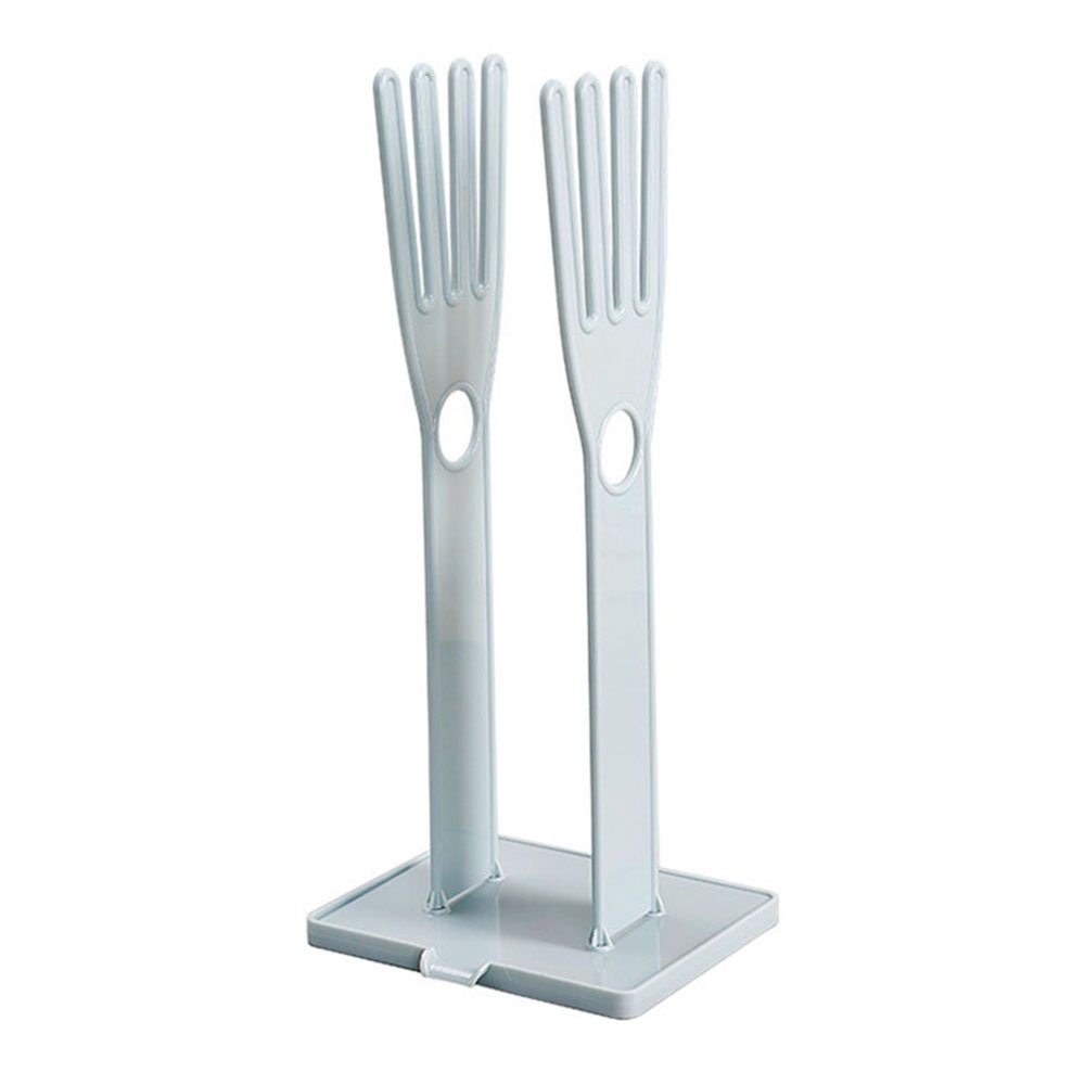 Pixco Glove Drain Rack Glove Stand Holder Plastic Sink Stand Towel Storage Multi Use Tool, Towel Storage Holders, Kitchen Sink Shelf Food Storage Bag Holder Gloves Drying Accessories Holder (Blue)