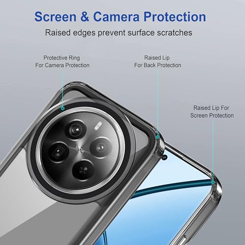 Image of amazon basics Back Case Cover for Realme 12 Pro Plus 5G (Polycarbonate, Thermoplastic Polyurethane Translucent Black)