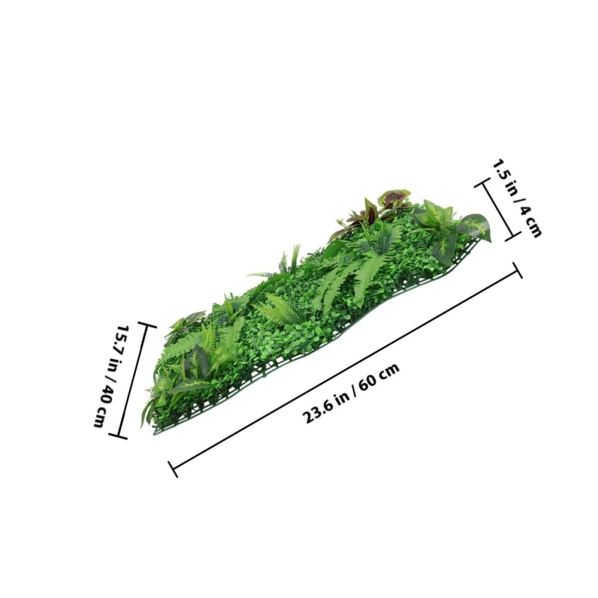 Pannello Muro Vegetale Artificiale Verde 2 Pezzi in Plastico