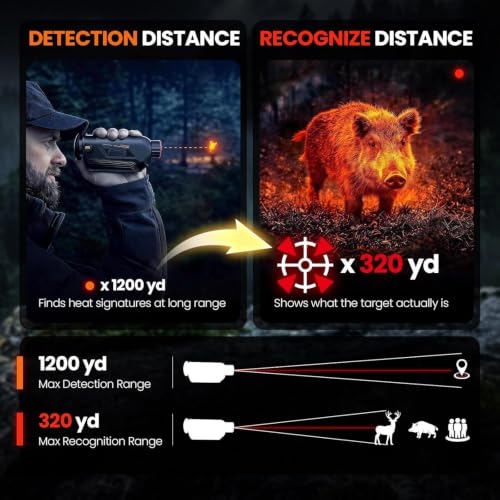 Image of GOYOJO Thermal Monocular 384x288 (50 Hz) Thermal Imaging Monoscope Camera for Adults, 15mm Focal Lens Vision Goggles Thermal Scopes for Night Hunting Camping G315