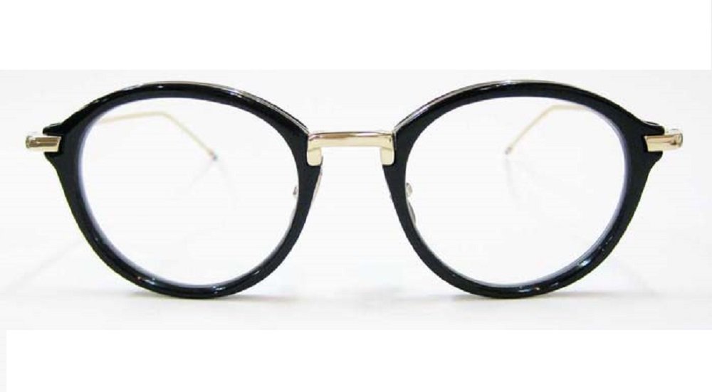 THOM BROWNE TB-011 black 12k gold 49 THOM BROWNE（トムブラウン