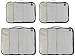 Amazon Basics 4 Piece Packing Travel Organizer Zipper Cubes Set, Medium (2) and Large (2), Gray