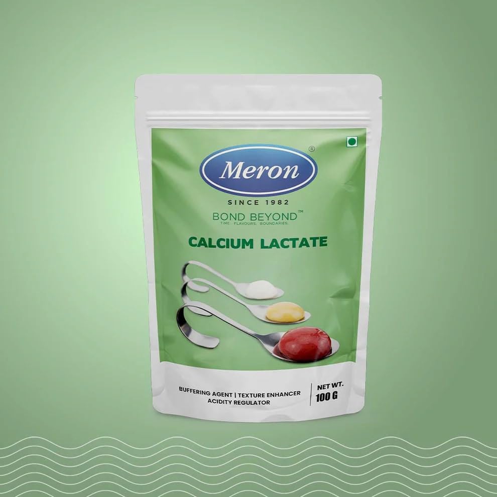 Image of Calcium Lactate and Sodium Alginate Combo 100g pack of each | Food Grade for Stabilizer,Thickening and Binding Agent,Spherification,Soy Meat,Molecular Gastronomy | Sodium Alginate