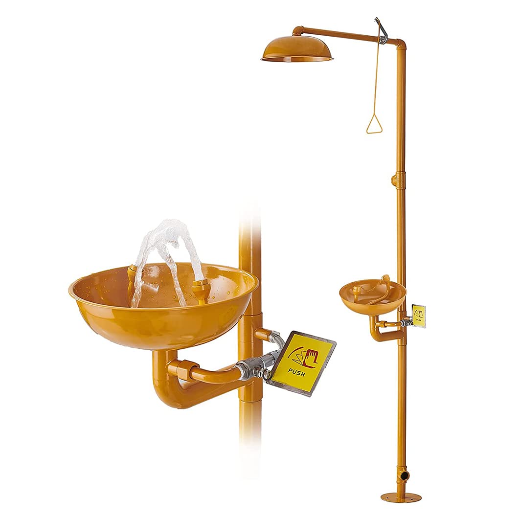 Buy Emergency Eye Wash Station with Shower Combination Eyewash Station, 304 Stainless Steel Eye