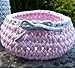 Panier Corbeille Artisanal de Rangements (bébé) Décoration Cadeaux de Noel pour Femme Panier de fleurs au crochet en Trapillo Rond Organisateur d'articles de bébé Couleurs aux choix