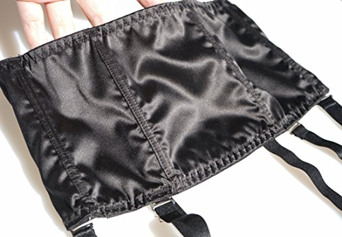 Tvrtyle Women Stain 8 Straps Black Removable Metal Buckles Sexy Garter Belt For Stockings Fishbone Waist Trainer S5078S (Small) #TOP3