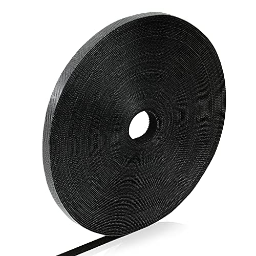 Image of WILLBOND 1 /2 Inch X 90 ft 1 Roll of Heavy Duty Industrial Hook and Loop Strap Roll, Reusable Nylon Cable Management Strap for Server Rack, Workshop, HVAC Wiring, Cable Organizer Wrap