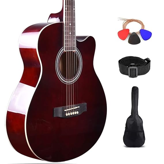 Kadence Frontier guitar with Online Guitar learning course , Wine Red