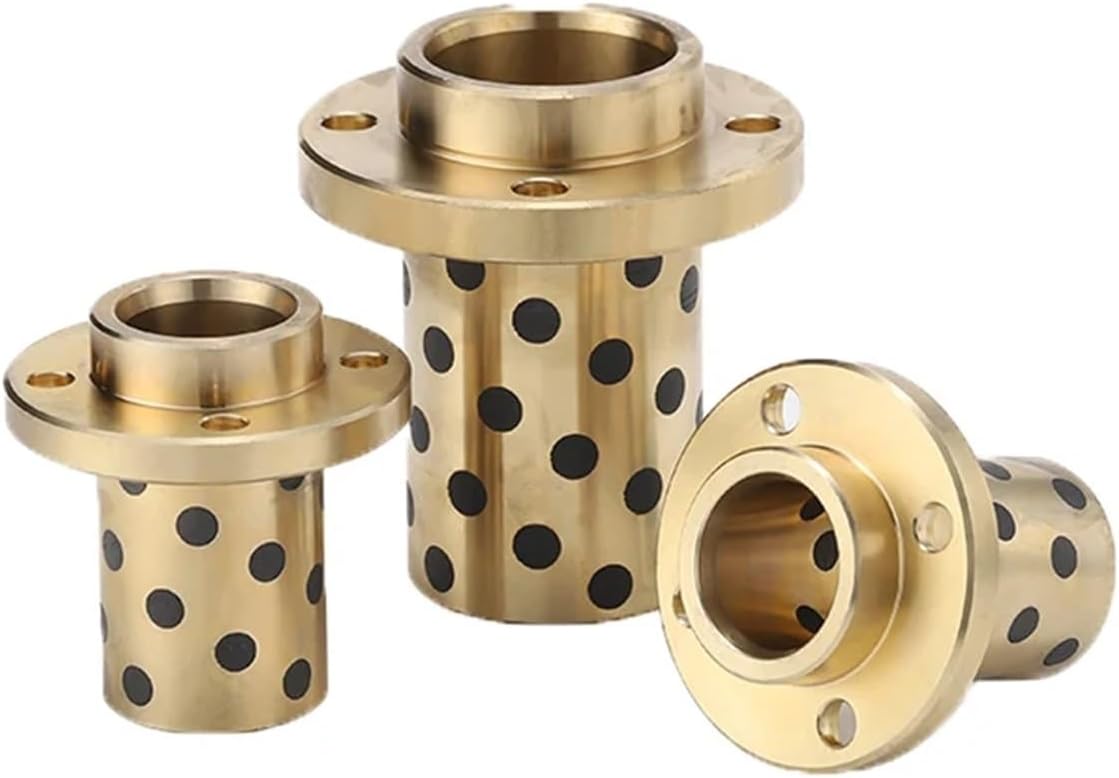 49 * 6/20 * 28 * 35/40/50/60 54 * 6/25 * 33 * 30 2035/2040/2050/2060/30 Flanged Bronze Impregnated Graphite Oilless Bushing Linear 20mm 25mm(54x6 25x33x30,10 PCS)