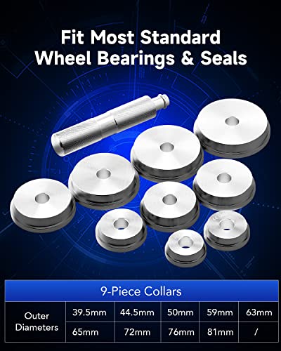 Orion Motor Tech Bearing Press Kit, 10Pc Bearing Race And Seal Driver Set With Seal Driver And 9 Bearing Adapters, Seal Installer Bearing Driver Kit For Bearing Installation #TOP1