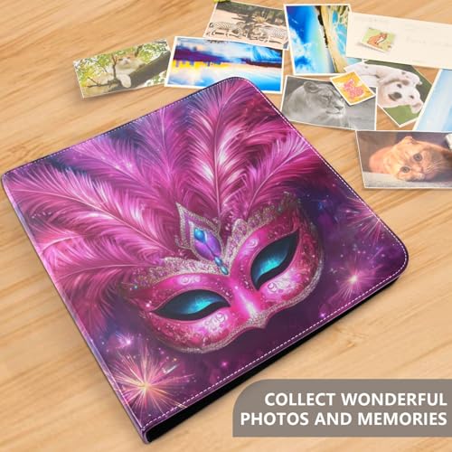 Álbum de fotos bricolaje autoadhesivo FLildon Carnaval con máscara, 3 anillos, 40 páginas, 8x10 para recuerdos miniatura 5
