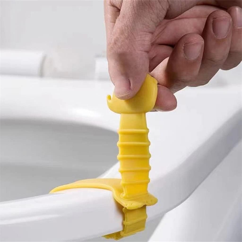 Cartoon Silicone Toilet Lid Handle Adjustable Closestool Lifting Device Accessory(Black)