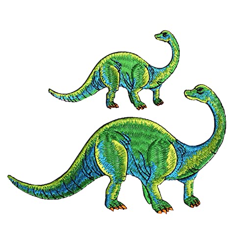LTHTX 1 paire de grands écussons à coudre ou à repasser Motif dinosaure Vert Cover