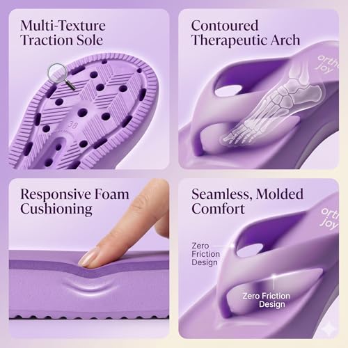 Image of ORTHO JOY Orthopedic Slippers for Women | Soft Cushioned EVA Flip Flops with Arch & Heel Support | Lightweight Anti-Slip Comfort Footwear for Daily Wear, Indoor & Outdoor