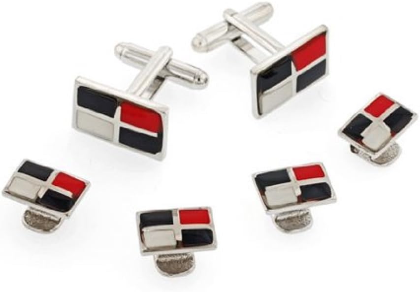 JJ Weston Quadrant Tuxedo Cufflinks and Shirt Studs. Made in the USA.