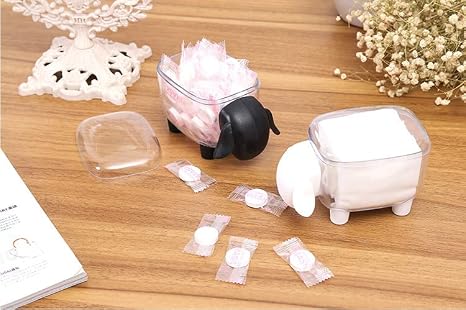 2er-Set Acryl-Aufbewahrungsboxen Für Wattepads & Stäbchen – Transparent Mit Deckel (rund & Eckig)