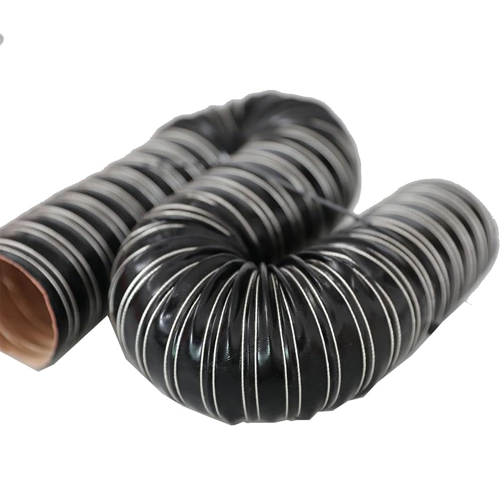 Ø 51mm 305mm Tubo De Conductos De Aire Flexible Manguera De Silicona Alta Temperatura, Color Negro, Longitud 5m 6m 8m 10m(10m/32.8ft,133mm-5.2in)