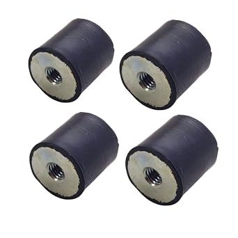 Rubber mounts M8-30mm x 30mm Anti vibration rubber mount I Rubber Isolator Mounts Shock Absorber I Rubber bobbin Mounts (M8 Thread - 30mm D x 30mm H)