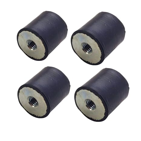 Rubber mounts M8-30mm x 30mm Anti vibration rubber mount I Rubber Isolator Mounts Shock Absorber I Rubber bobbin Mounts (M8 Thread - 30mm D x 30mm H)