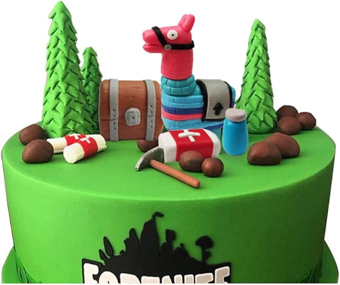 Gmakceder Game Cake Topper Set With Llama Medkit Chest Tool New Set Amazon Ca Grocery Gourmet Food