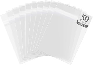 Golden State Art, 50 Pack Clear Bag for 8x10 Mats, Pictures, Acid-Free, 8 3/8" x 10 1/8"