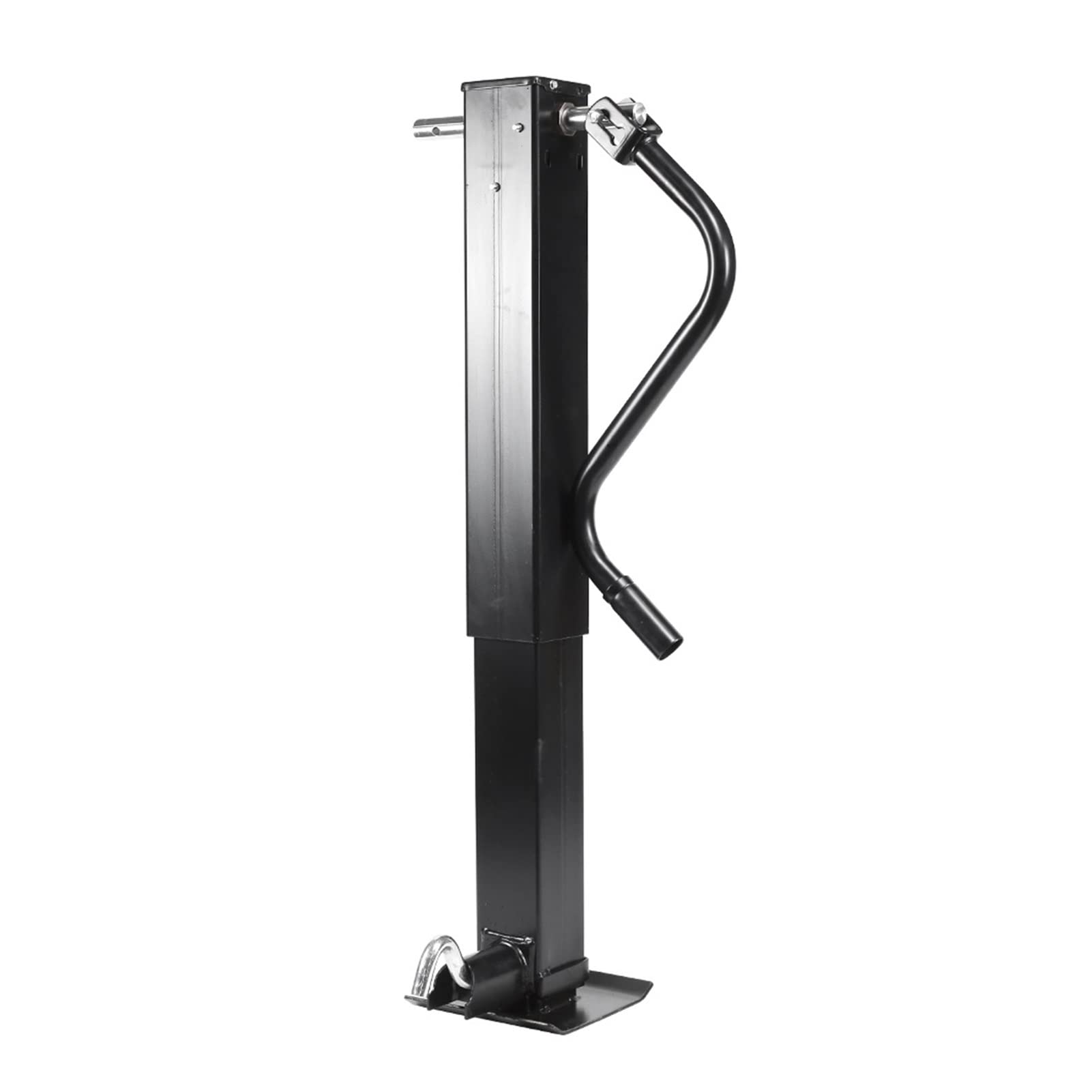 Gatos de remolque, resistente 12000 LBS Pro Series Manivela de viento lateral Soldable Gato cuadrado con pata abatible con piezas de remolque de pie Gato eléctrico de lengüeta para remolque RV