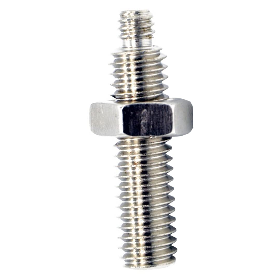 Vite a doppio uso 1/4 e 3/8 adattatore maschio vite per testa a sfera treppiede monopiede cromato 4 cm