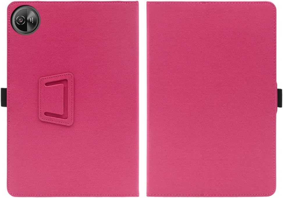 Compatible with Oacal pad 90 10.92-INCH Tablet case, Full Coverage Ultra Slim PU Leather Cover Case Folding Stand Cover Protective Tablet Cover with Hand Strap Magnet (Rose)