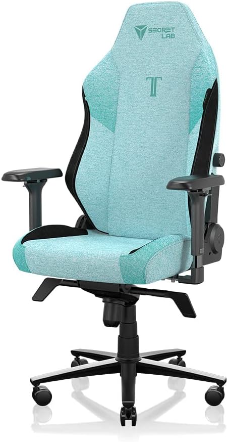 Titan Evo Mint Green Gaming Chair - Reclining, Ergonomic & Heavy Duty Computer Chair with 4D Armrests, Magnetic Head Pillow & Lumbar Support - Big and Tall Up to 395lbs - Green - Fabric