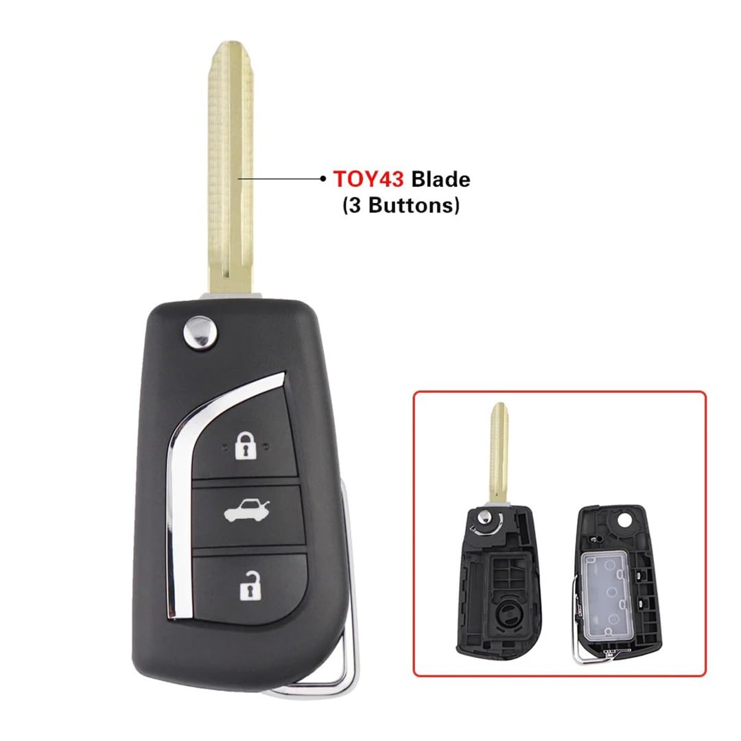 Obudowa Kluczyka dla Toyoty RAV4 2013, Obudowa kluczyka samochodowego bez chipa z nieobrobionym kluczem