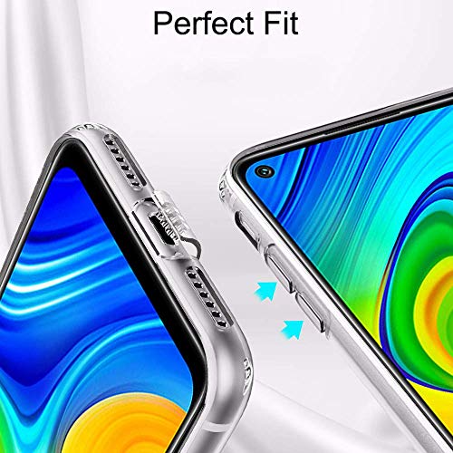 Image of Dashmesh Shopping Soft Back Cover for Redmi Note 9 Case with Best Camera Protection & Anti-Dust Plugs Built-in Ultra Clear Slim Transparent Shockproof Anti-Slip Grip