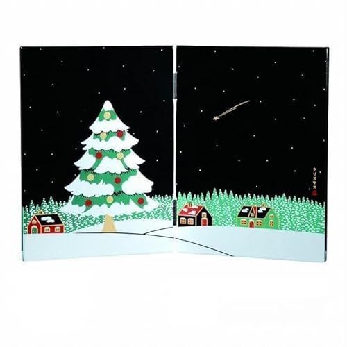 木製屏風 日本の歳時 [クリスマス][YG372]